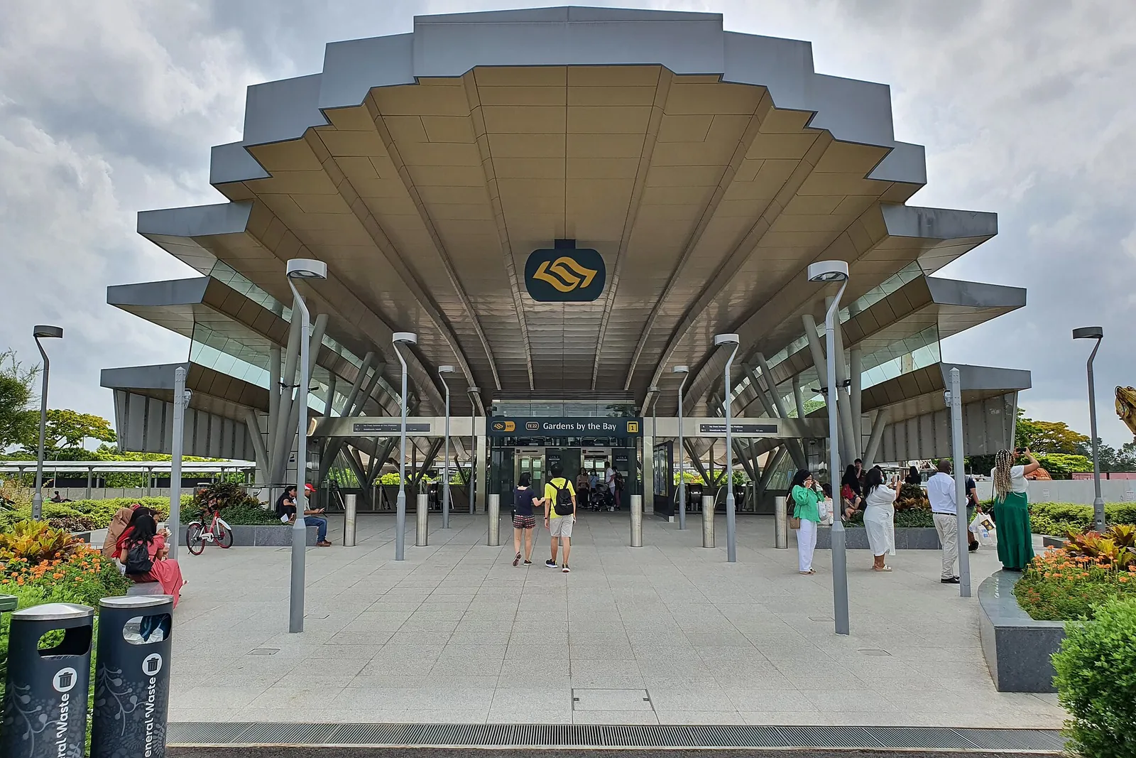 The entrance to Gardens by the Bay MRT station (TE22)