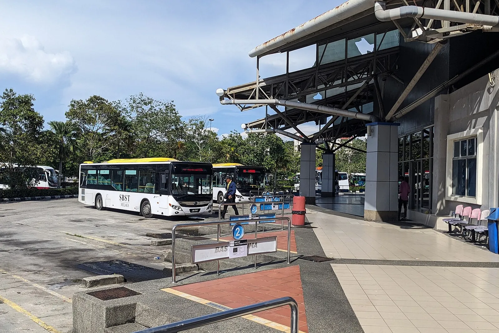 Local bus bays at Melaka Sentral