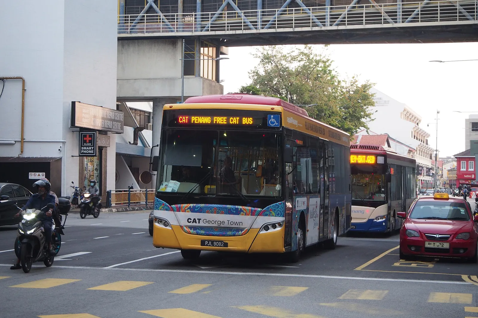 Penang's free CAT bus in George Town